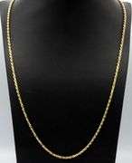 14kt Yellow gold Rope chain necklace