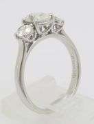 Classic Three Stone Diamond Ring in 18k White Gold