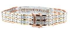 14kt White and rose gold 4.4ctw diamond bracelet
