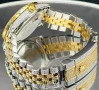 ROLEX STAINLESS STEEL GOLD DIAMOND DIAL JUBILEE BAND WATCH 11.5CT