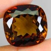 Stunning 18.06ct VVS grade cushion cut Imperial Topaz