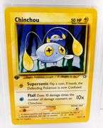 Pokémon 2000 Chinchou 1st Edition Card, 8 NM-MT