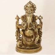 Large Brass Ganesh Giver of Blessings