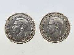 1940 & 1944-S Australia Silver Florin, UNC