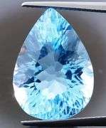 Expertly cut! 16.98ct vibrant Swiss blue Topaz from Brazil!