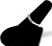 Wonderful 14K Yellow Gold Diamond Band Ring