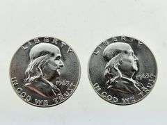 (2) 1963 Franklin Half Dollars, UNC