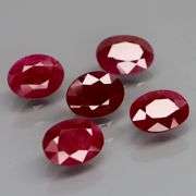 Deep color in this heavy 7.28ct Violet red Ruby set!!!