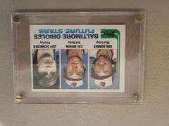 Great condition Cal Ripken, JR , Bob Bonner, Jeff Schneider Baseball card