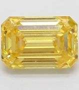 Remarkable I.G.I. Certified Fancy Intense Yellow Lab Diamond - 2.08 Carats, Emerald Cut