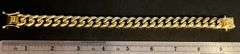 Huge 64 Gram 14 Kt Yellow Gold Plate Cuban Curb Link Bracelet