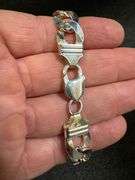 925 Sterling Silver Diamond Cut 13mm Curb Chain 26"