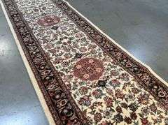 Fine Silk&Wool Tabriz Runner 2.6x12'