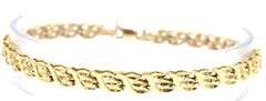 Tasteful 14K YG Diamond Cut Link Bracelet