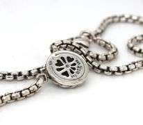 David Yurman black onyx cookie pendant on chain