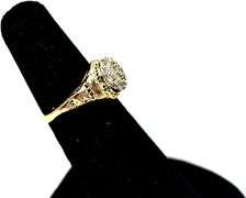 Vintage 14K Yellow Gold Diamond Ring