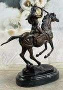 Warrior Chief on Horse Bronze Sculpture