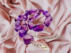 Radiant Large 464 Cttw Natural Amethyst Necklace