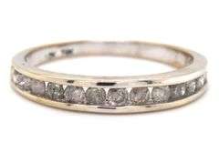 10kt White gold Stackable Diamond Band