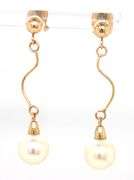 Feminine 14K YG & Pearl Necklace, Bracelet & Earring Suite