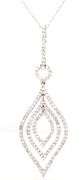 18kt White gold 1ctw diamond dangle pendant on chain
