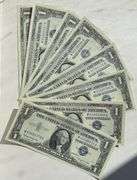 Eight Consecutive 1957 B US Silver Certificates
