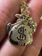 10k Yellow Gold Money Bag Pendant