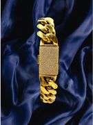 Yellow Gold Plate Cuban Curb Link Bracelet