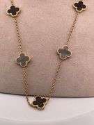 CERTIFIED 14K YELLOW GOLD CLOVER NECKLACE