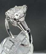 Platinum Pear Cut Diamond of 2.49ct