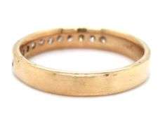 Useful 14K Yellow Gold Channel Set Diamond Band