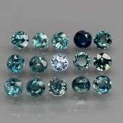 Heated only! 2.70ct blue green Sapphire set