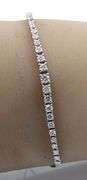 14kt White gold lab grown diamond graduated bracelet