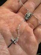 Sterling Silver 925 Italian Rosary 18" Necklace