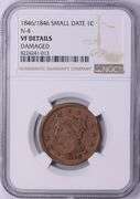 1845 Braided Hair Large Cent PCGS VF-35 BN Choice Mid-Grade Example with Original Color