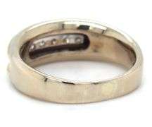 Man's 14K WG Band with 5 Diamonds