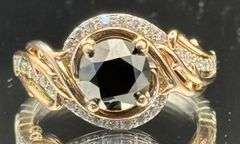 ENCHANTED DISNEY VILLAINS BY ZALES MALEFICENT 2.00CTW BLACK DIAMOND RING