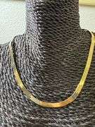10K Yellow Gold 6mm Herringbone 16" Necklace