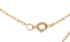 Attractive 14K YG Blue Topaz Pendant on a Necklace
