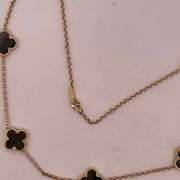 CERTIFIED 14K YELLOW GOLD CLOVER NECKLACE