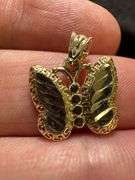 10k Yellow Gold Butterfly Pendant