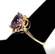 Meaningful 10K Yellow Gold Amethyst Gemstone Ring