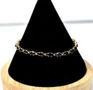 Elegant 14K Yellow Gold Blue Sapphire Gemstone Bracelet