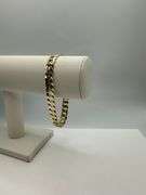 Strong 25.8 Gram 14 Kt Gold Plated Concave Cuban Link Bracelet