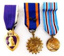 Collection of 6 Miniature Military Medals on Ribbons