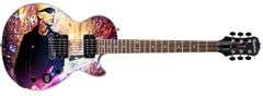 Joe Satriani Autographed Gibson Epiphone Les Paul Photo Graphics Guitar ACOA