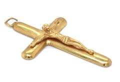 14kt Yellow gold cross religious cross pendant