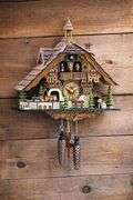 Black Forest House Cuckoo Clock with Moving Pieces