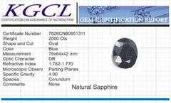 Huge Certified 2000 Ct Museum Size Blue Sapphire