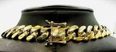 Huge 203.8 Grams 14 Kt Yellow Gold Plate Cuban Curb Link Chain Necklace